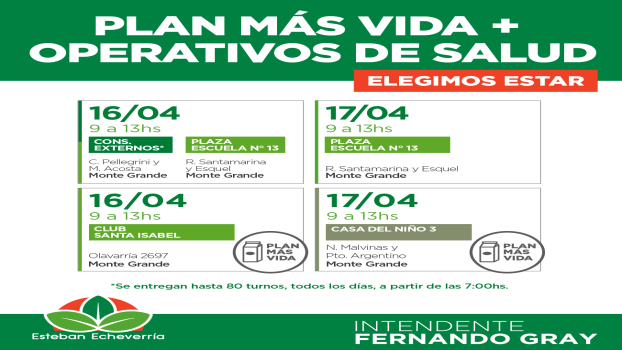 EE CONTROLES DE SALUD Y PLAN MÁS VIDA