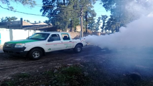 EE EL MUNICIPIO REALIZA TAREAS DE FUMIGACIÓN EN ZONAS AFECTADAS POR LAS LLUVIAS