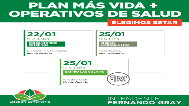 EE SALUD E INSCRIPCIONES AL PLAN MÁS VIDA EN MG